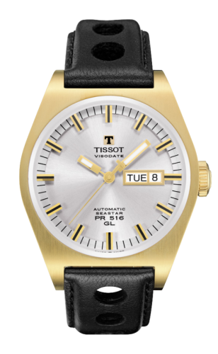 Tissot PRS 516 Automatic 40 PVD Gold / Silver / Strap